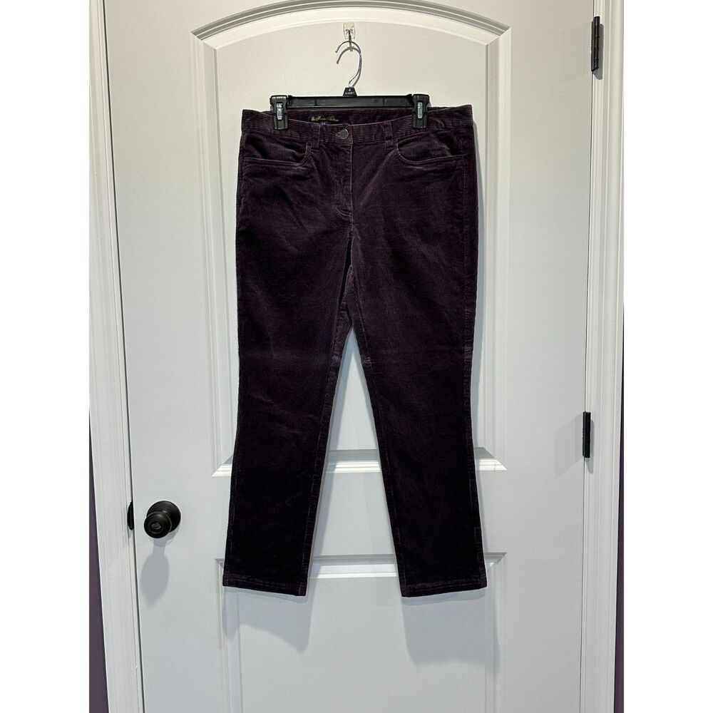 Brooks Brothers Corduroy Straight Leg Pants Dark Purple Size 12